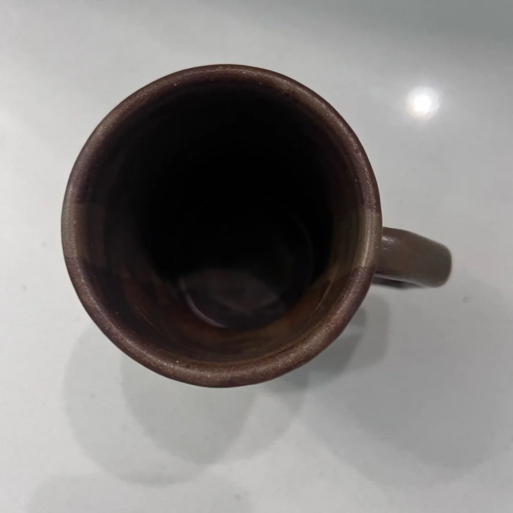 Vtg Tiki Coffee Mug Cup‎ Brown Stoneware